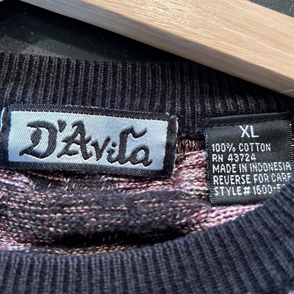 Vintage D’Avila Sweater SZ XL - Picture 4 of 4
